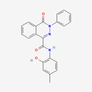 molecular formula C22H17N3O3 B7469957 N-(2-hydroxy-4-methylphenyl)-4-oxo-3-phenylphthalazine-1-carboxamide 