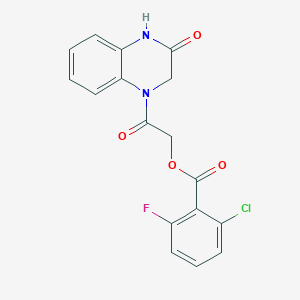 molecular formula C17H12ClFN2O4 B7469991 [2-Oxo-2-(3-oxo-2,4-dihydroquinoxalin-1-yl)ethyl] 2-chloro-6-fluorobenzoate 