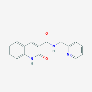 molecular formula C17H15N3O2 B7469995 4-methyl-2-oxo-N-(pyridin-2-ylmethyl)-1H-quinoline-3-carboxamide 