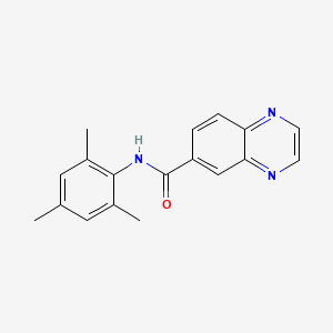 molecular formula C18H17N3O B7470001 N-(2,4,6-trimethylphenyl)quinoxaline-6-carboxamide 