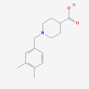 molecular formula C15H21NO2 B7470008 1-[(3,4-Dimethylphenyl)methyl]piperidine-4-carboxylic acid 