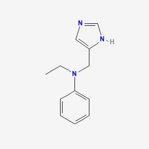 molecular formula C12H15N3 B7470015 Ethyl-(3H-imidazol-4-ylmethyl)-phenyl-amine 