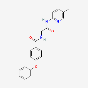 molecular formula C21H19N3O3 B7470016 N-[2-[(5-methylpyridin-2-yl)amino]-2-oxoethyl]-4-phenoxybenzamide 
