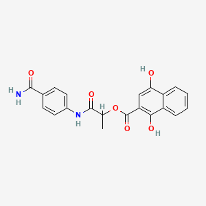 [1-(4-Carbamoylanilino)-1-oxopropan-2-yl] 1,4-dihydroxynaphthalene-2-carboxylate