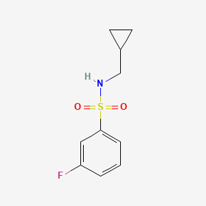 molecular formula C10H12FNO2S B7470030 N-(cyclopropylmethyl)-3-fluorobenzenesulfonamide 