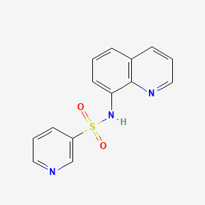 molecular formula C14H11N3O2S B7470044 Pyridine-3-sulfonic acid quinolin-8-ylamide 