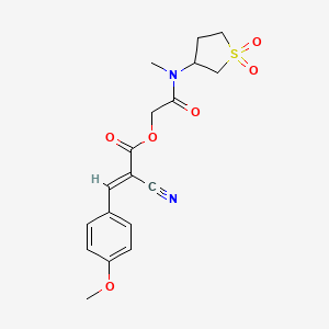 [2-[(1,1-dioxothiolan-3-yl)-methylamino]-2-oxoethyl] (E)-2-cyano-3-(4-methoxyphenyl)prop-2-enoate