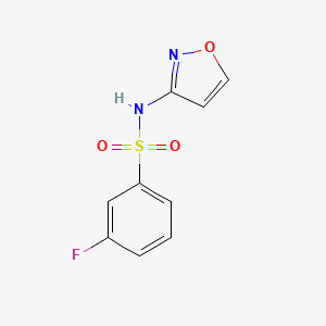 molecular formula C9H7FN2O3S B7470057 3-fluoro-N-(1,2-oxazol-3-yl)benzenesulfonamide 