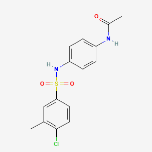 molecular formula C15H15ClN2O3S B7470062 N-[4-[(4-chloro-3-methylphenyl)sulfonylamino]phenyl]acetamide 