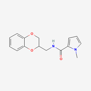 molecular formula C15H16N2O3 B7470066 N-(2,3-dihydro-1,4-benzodioxin-3-ylmethyl)-1-methyl-2-pyrrolecarboxamide 