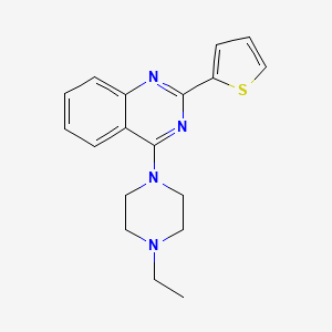 molecular formula C18H20N4S B7470080 4-(4-Ethylpiperazin-1-yl)-2-thiophen-2-ylquinazoline 