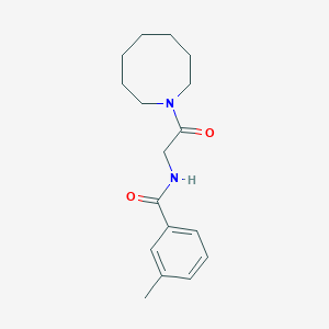 molecular formula C17H24N2O2 B7470111 N-[2-(azocan-1-yl)-2-oxoethyl]-3-methylbenzamide 