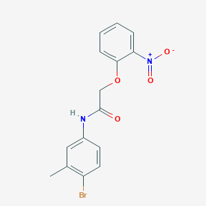 molecular formula C15H13BrN2O4 B7470128 N-(4-bromo-3-methylphenyl)-2-(2-nitrophenoxy)acetamide 