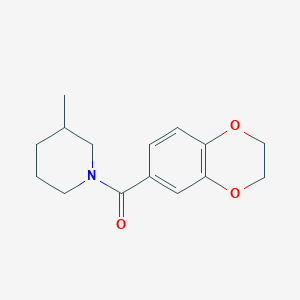 molecular formula C15H19NO3 B7470132 2,3-Dihydro-1,4-benzodioxin-6-yl-(3-methylpiperidin-1-yl)methanone 