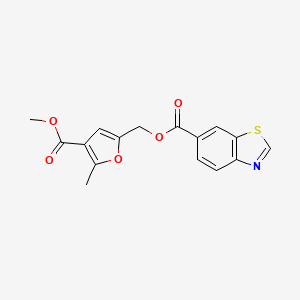 molecular formula C16H13NO5S B7470157 (4-Methoxycarbonyl-5-methylfuran-2-yl)methyl 1,3-benzothiazole-6-carboxylate 