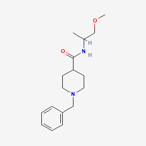 molecular formula C17H26N2O2 B7470162 1-benzyl-N-(1-methoxypropan-2-yl)piperidine-4-carboxamide 