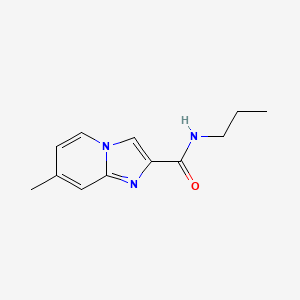 molecular formula C12H15N3O B7470169 7-methyl-N-propylimidazo[1,2-a]pyridine-2-carboxamide 