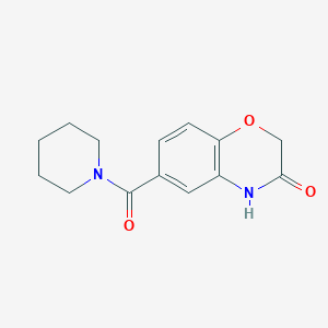 molecular formula C14H16N2O3 B7470176 6-(piperidin-1-ylcarbonyl)-2H-1,4-benzoxazin-3(4H)-one 