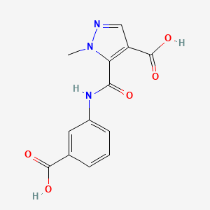 molecular formula C13H11N3O5 B7470184 5-[(3-carboxyphenyl)carbamoyl]-1-methyl-1H-pyrazole-4-carboxylic acid 