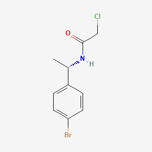 molecular formula C10H11BrClNO B7470203 N-[(1S)-1-(4-bromophenyl)ethyl]-2-chloroacetamide 