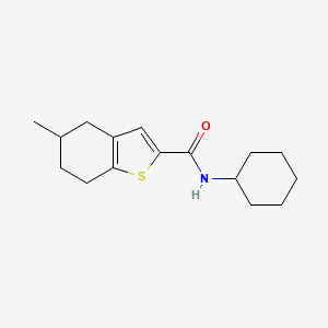molecular formula C16H23NOS B7470209 N-cyclohexyl-5-methyl-4,5,6,7-tetrahydro-1-benzo[b]thiophene-2-carboxamide 
