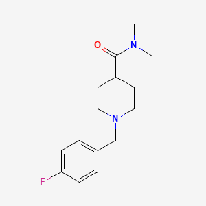 molecular formula C15H21FN2O B7470226 1-(4-fluorobenzyl)-N,N-dimethylpiperidine-4-carboxamide 