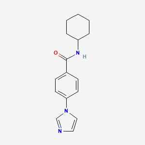 molecular formula C16H19N3O B7470299 N-cyclohexyl-4-imidazol-1-ylbenzamide 