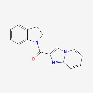 molecular formula C16H13N3O B7470304 2,3-Dihydroindol-1-yl(imidazo[1,2-a]pyridin-2-yl)methanone 