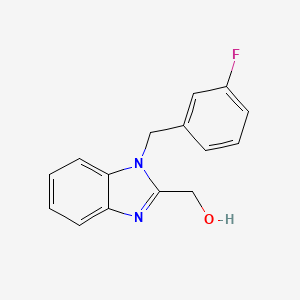 molecular formula C15H13FN2O B7470345 [1-[(3-Fluorophenyl)methyl]benzimidazol-2-yl]methanol 