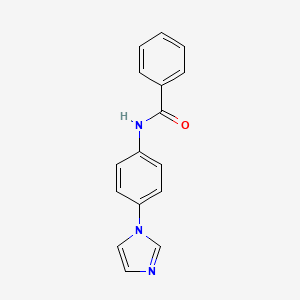 molecular formula C16H13N3O B7470351 N-[4-(1H-imidazol-1-yl)phenyl]benzamide 