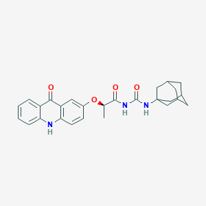 molecular formula C27H29N3O4 B7470367 (2R)-N-(1-adamantylcarbamoyl)-2-[(9-oxo-10H-acridin-2-yl)oxy]propanamide 