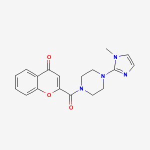 molecular formula C18H18N4O3 B7470385 2-[4-(1-Methylimidazol-2-yl)piperazine-1-carbonyl]chromen-4-one 