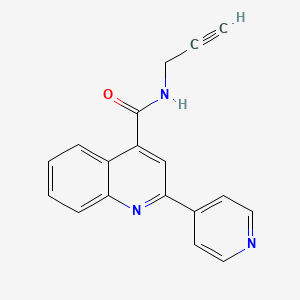molecular formula C18H13N3O B7470404 N-prop-2-ynyl-2-pyridin-4-ylquinoline-4-carboxamide 