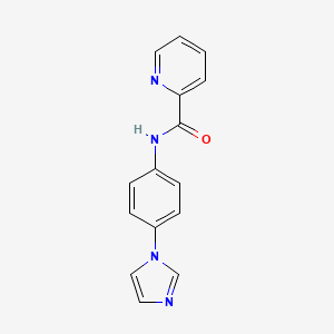 molecular formula C15H12N4O B7470426 N-(4-imidazol-1-ylphenyl)pyridine-2-carboxamide 