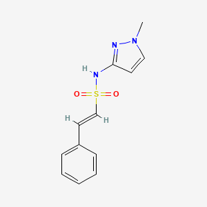 molecular formula C12H13N3O2S B7470440 N-(1-methyl-1H-pyrazol-3-yl)-2-phenylethene-1-sulfonamide 