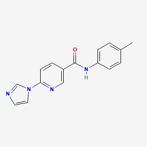 molecular formula C16H14N4O B7470453 6-imidazol-1-yl-N-(4-methylphenyl)pyridine-3-carboxamide 