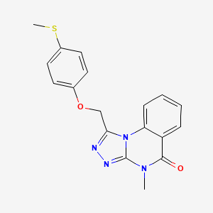 molecular formula C18H16N4O2S B7470482 4-Methyl-1-[(4-methylsulfanylphenoxy)methyl]-[1,2,4]triazolo[4,3-a]quinazolin-5-one 
