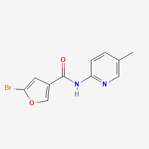 molecular formula C11H9BrN2O2 B7470499 5-bromo-N-(5-methylpyridin-2-yl)furan-3-carboxamide 