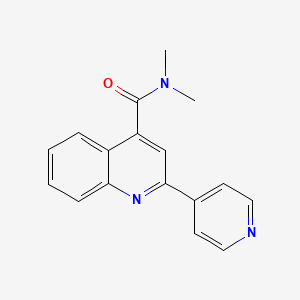 molecular formula C17H15N3O B7470524 N,N-dimethyl-2-pyridin-4-ylquinoline-4-carboxamide 