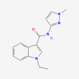 molecular formula C15H16N4O B7470531 1-ethyl-N-(1-methylpyrazol-3-yl)indole-3-carboxamide 