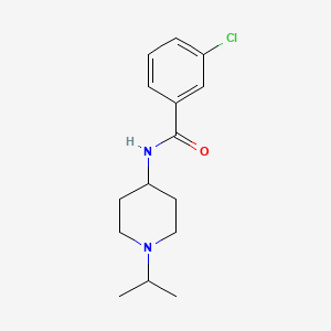 molecular formula C15H21ClN2O B7470536 3-chloro-N-[1-(propan-2-yl)piperidin-4-yl]benzamide 