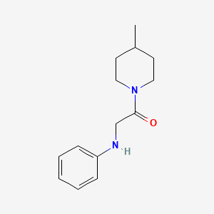 molecular formula C14H20N2O B7470576 2-Anilino-1-(4-methylpiperidin-1-yl)ethanone 