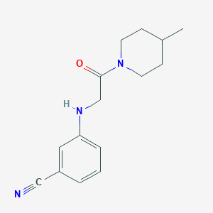 3-[[2-(4-Methylpiperidin-1-yl)-2-oxoethyl]amino]benzonitrile