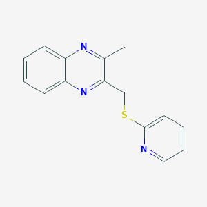 molecular formula C15H13N3S B7470588 2-Methyl-3-(pyridin-2-ylsulfanylmethyl)quinoxaline 