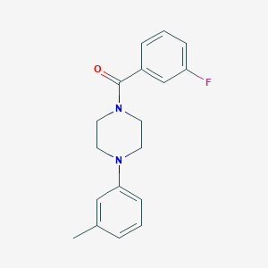 molecular formula C18H19FN2O B7470623 (3-Fluorophenyl)-[4-(3-methylphenyl)piperazin-1-yl]methanone 