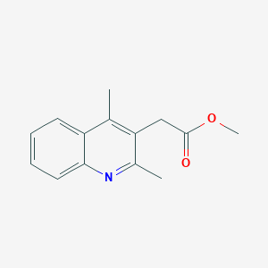 molecular formula C14H15NO2 B7470629 Methyl 2-(2,4-dimethylquinolin-3-yl)acetate 