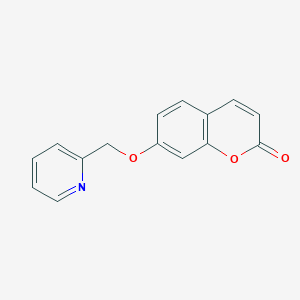 molecular formula C15H11NO3 B7470640 7-(Pyridin-2-ylmethoxy)chromen-2-one 