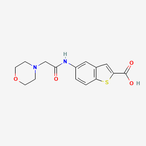 molecular formula C15H16N2O4S B7470668 5-(2-Morpholinoacetamido)benzo[b]thiophene-2-carboxylic acid 
