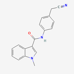 molecular formula C18H15N3O B7470673 N-[4-(cyanomethyl)phenyl]-1-methylindole-3-carboxamide 