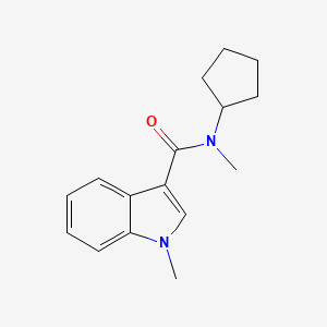 molecular formula C16H20N2O B7470679 N-cyclopentyl-N,1-dimethylindole-3-carboxamide 